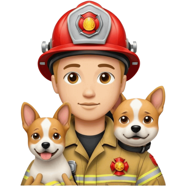 Chien pompiers emoji