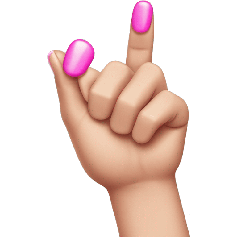 Thumbs down with pink nails  emoji