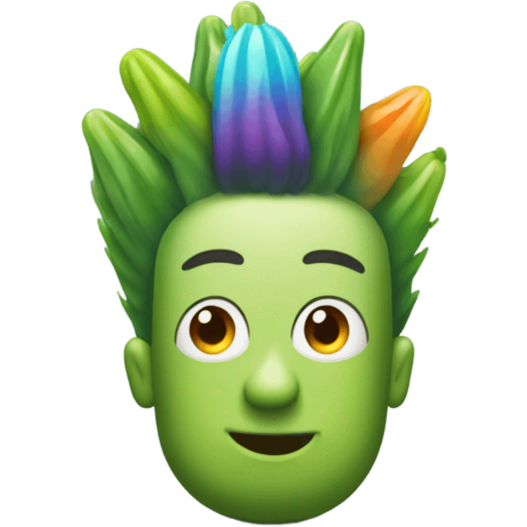 pickle with a mohawk emoji