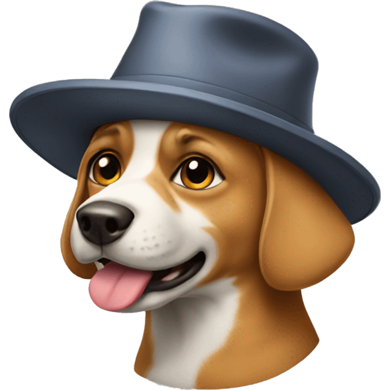 dog wearing a hat emoji