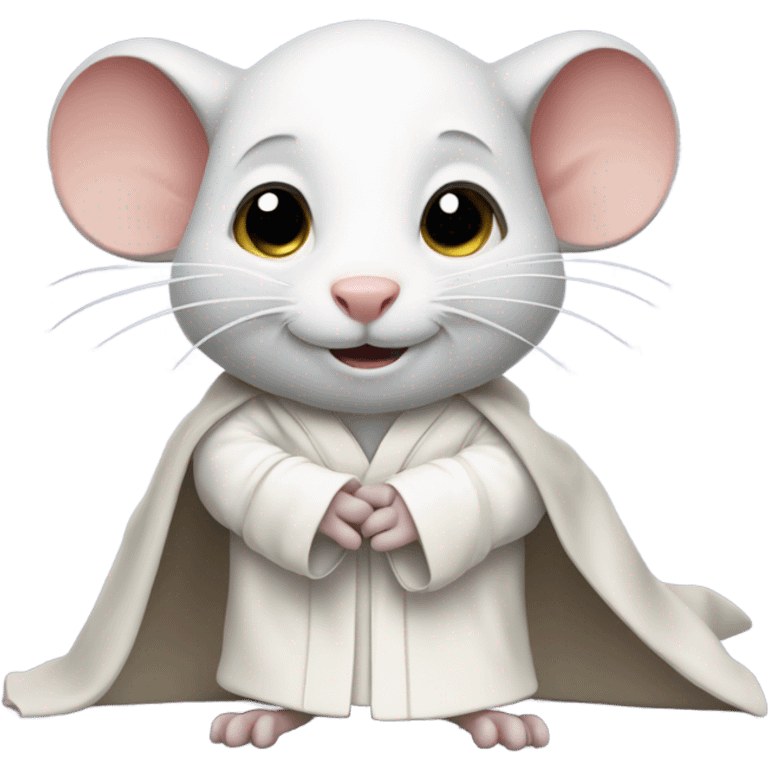 Rat wearing a white robe emoji