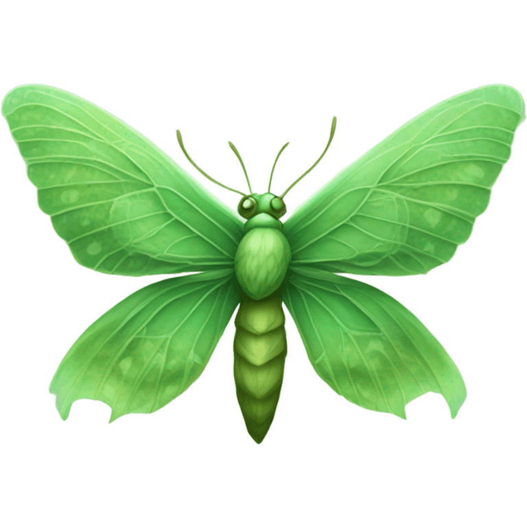 Green moth emoji