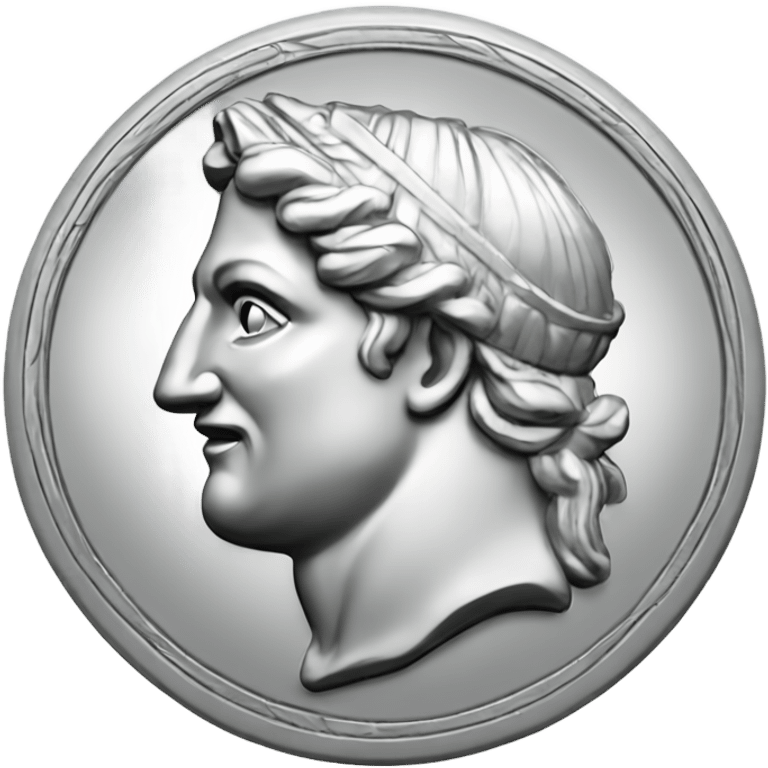 Silver Greek coin emoji