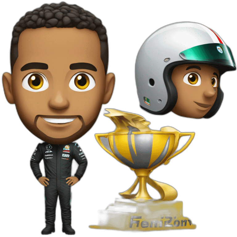 Lewis Hamilton avec une coupe emoji