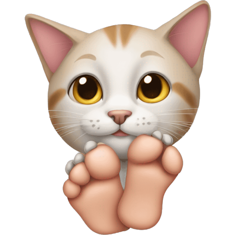 Cat with big toes  emoji