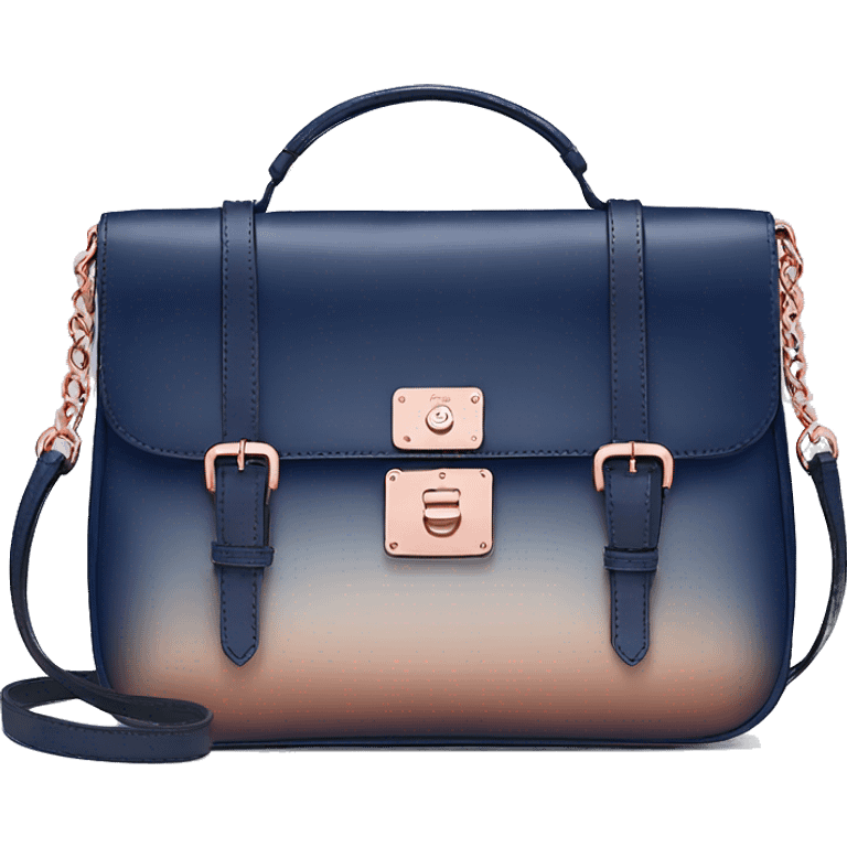 Realistic copper to Navy blue ombre kate spade satchel purse.  emoji