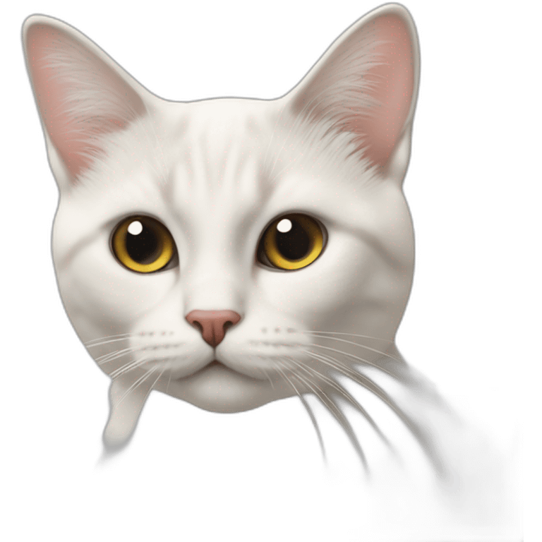 Chat siamois tache blanche vidage emoji