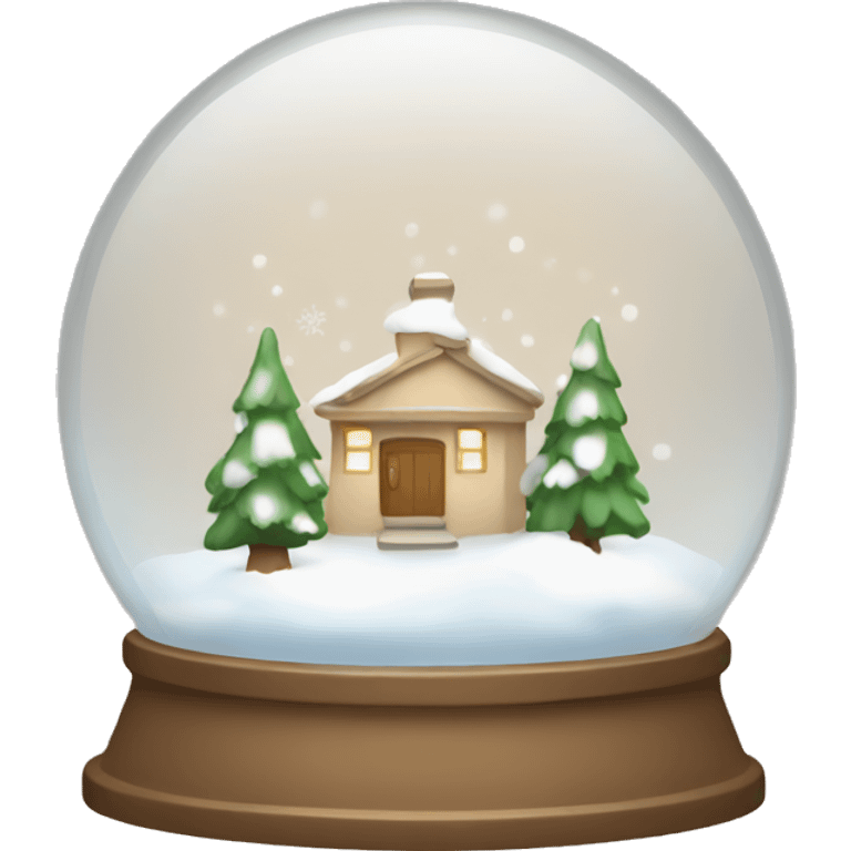 Beige snow globe emoji