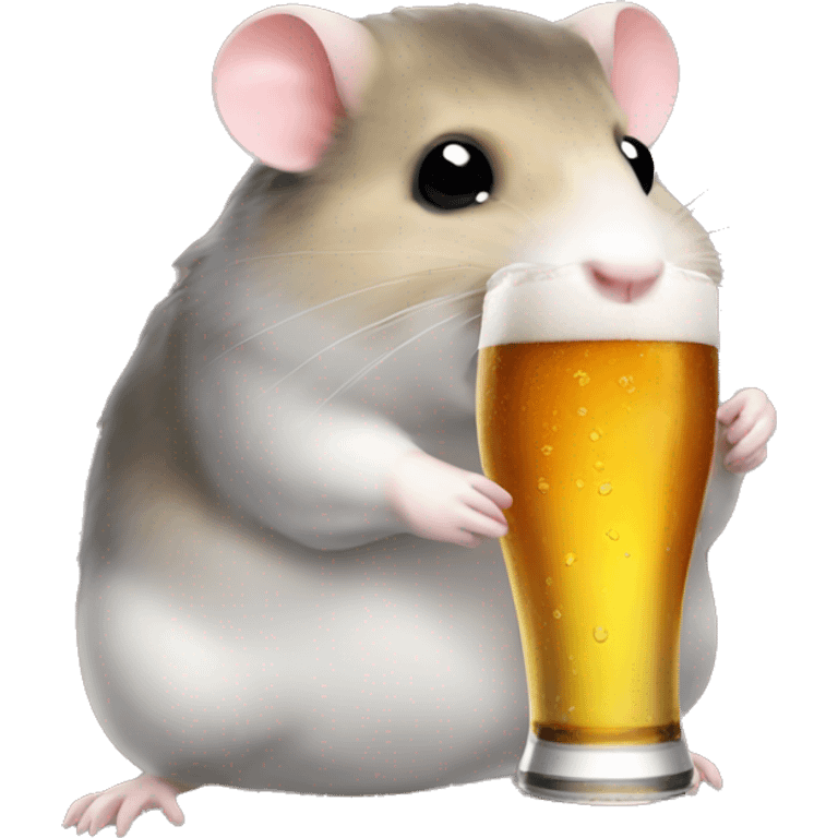 Hamster beer emoji