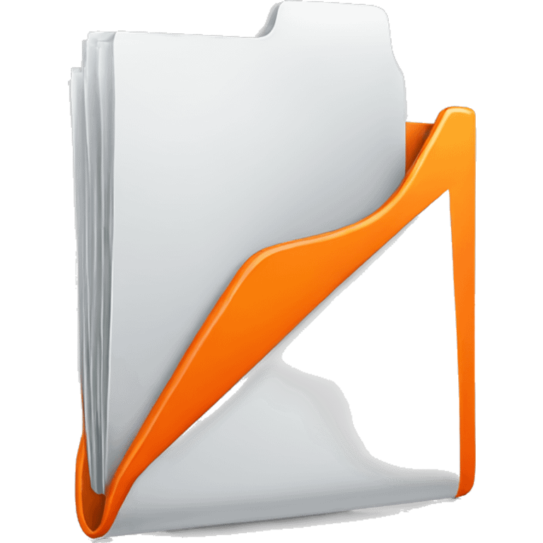 Orange folder for documents emoji