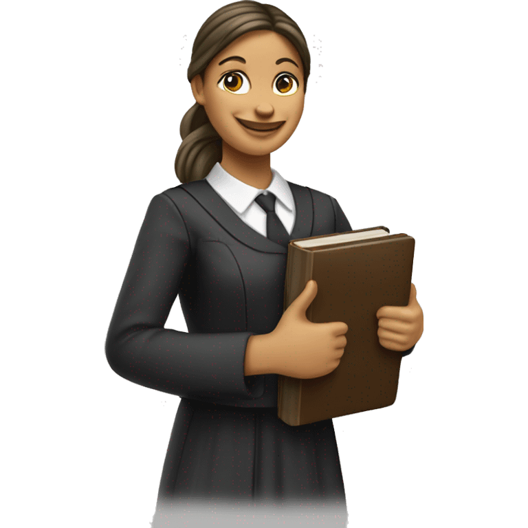 a female mormon missionary holding a bible and giving a thumbs up emoji