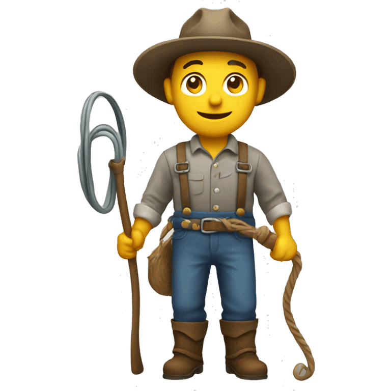 Farmer with a whip emoji