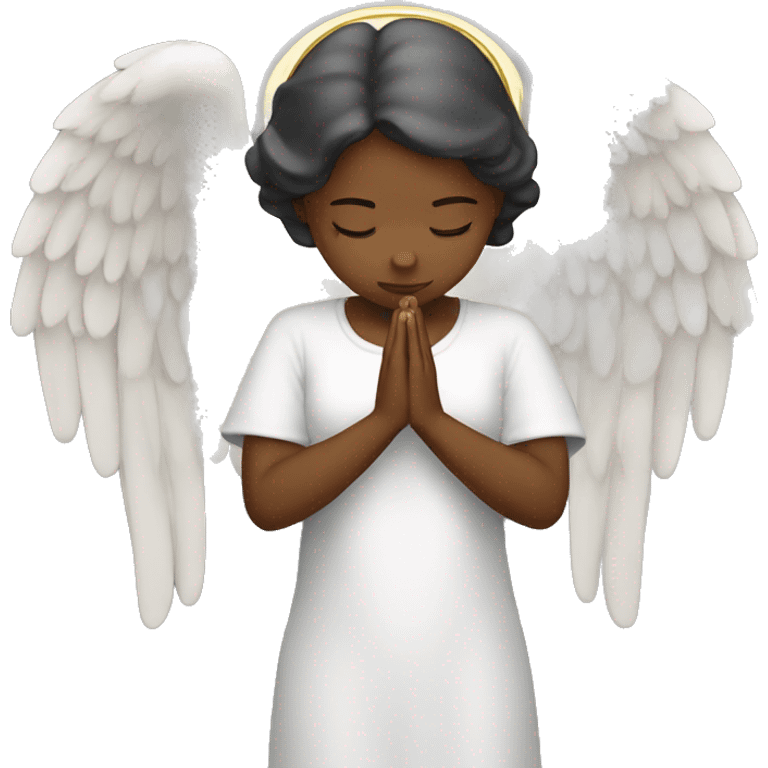 Angel girl praying emoji