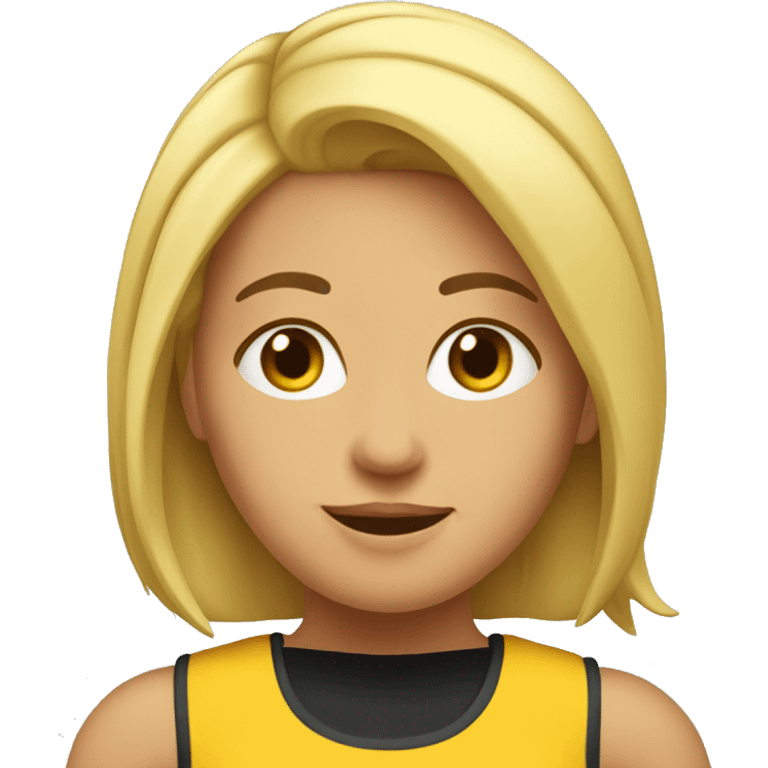 Abeja mujer rubia ejercicio  emoji