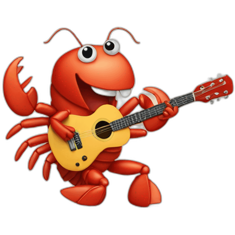 lobster playing guitar emoji