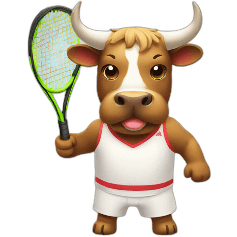 Kawaii Spanish bull tennis emoji