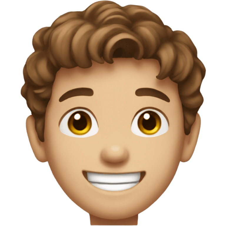 smiling boy portrait with brown hair emoji