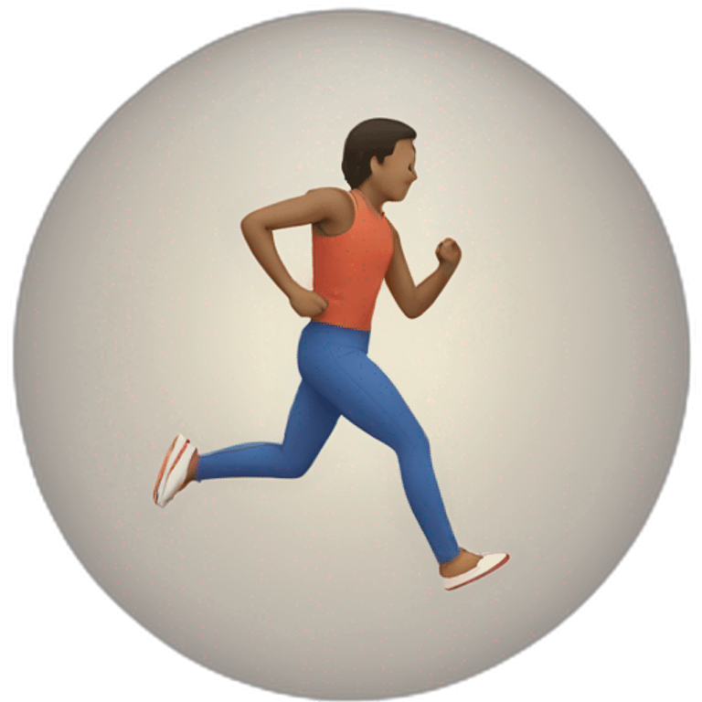 Circle with someone running inside emoji