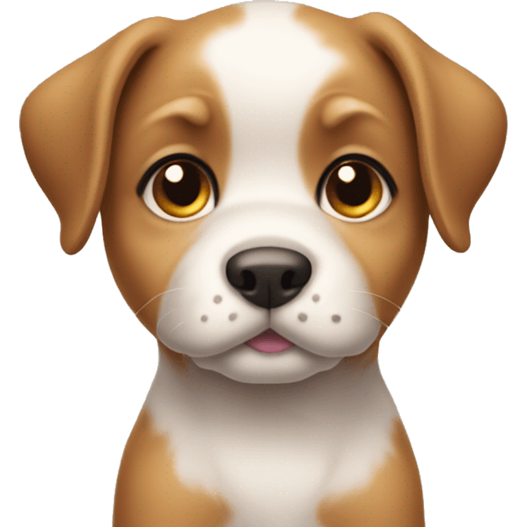 A cute puppy that looks smart emoji