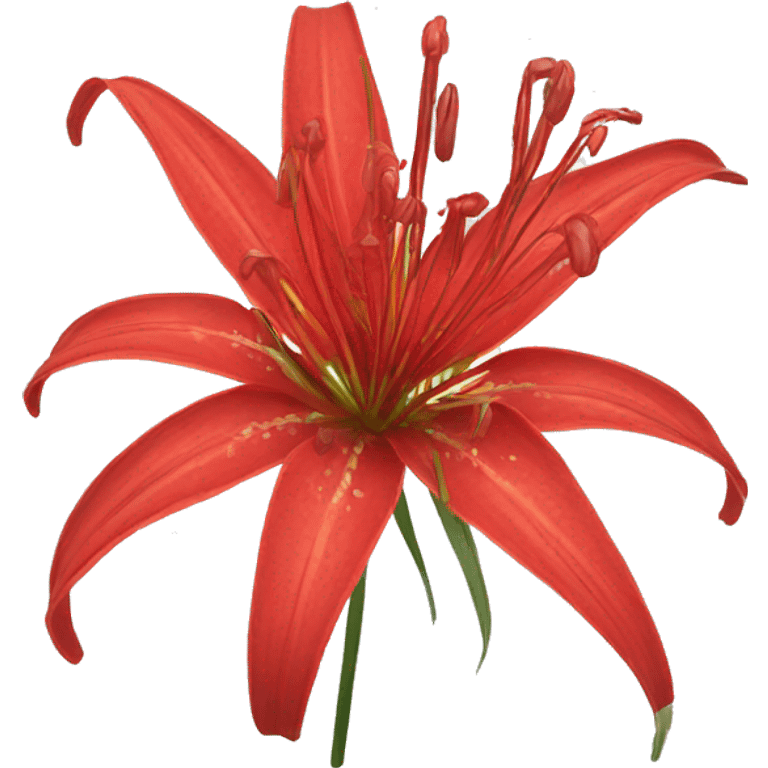 Red Spider lily flower emoji