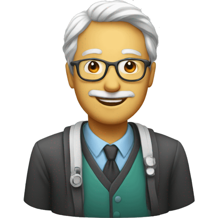 Professor greeting hi emoji