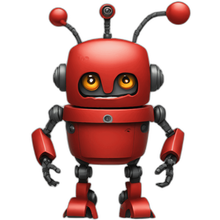 red mad robot emoji