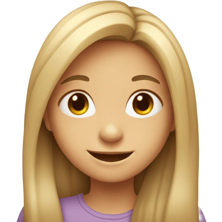 smiling girl with long hair emoji