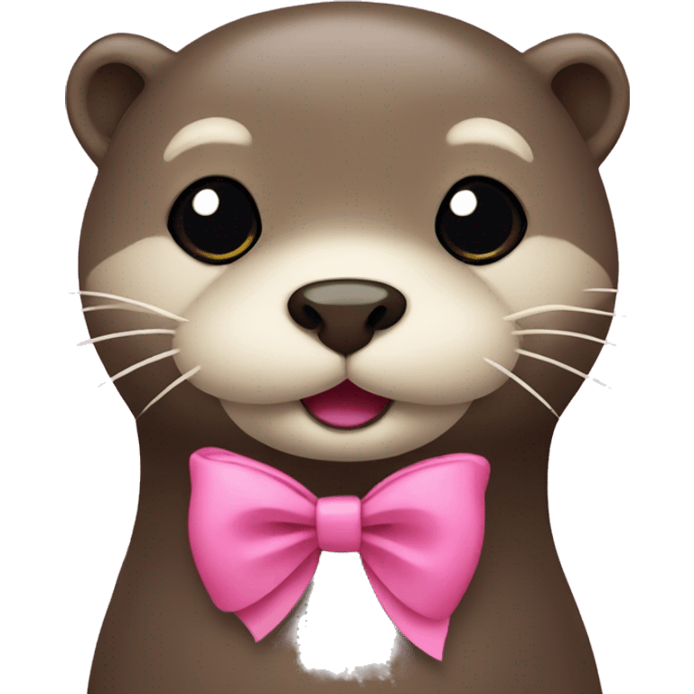 otter with pink bow emoji