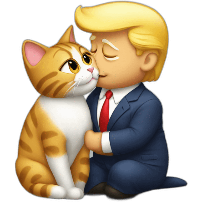 ：trump kissing cat emoji