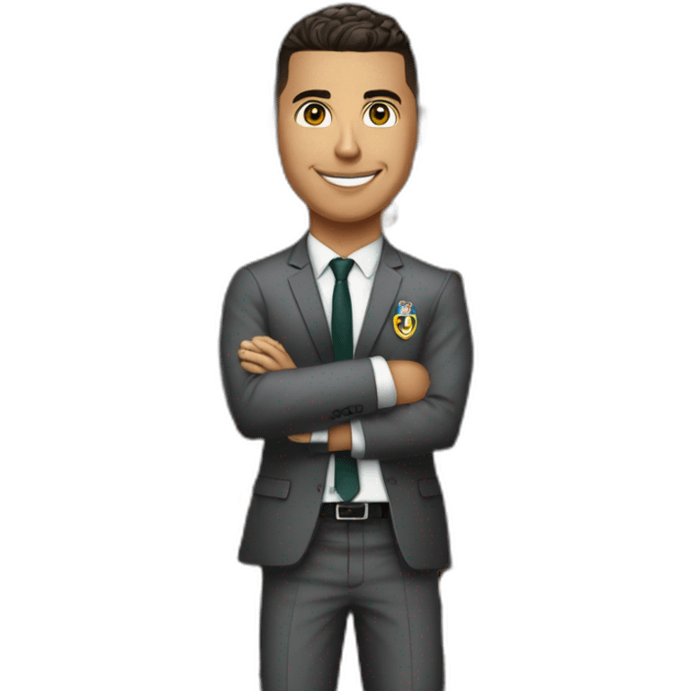 Ronaldo dans un casier de lycée américain emoji