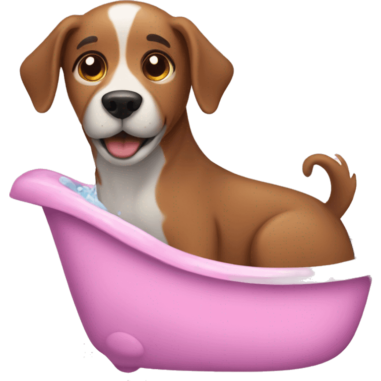 Dog having a bath emoji