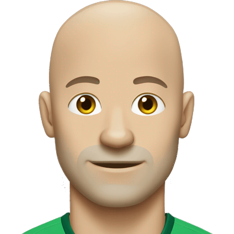 Bald tall Rugby player in green emoji