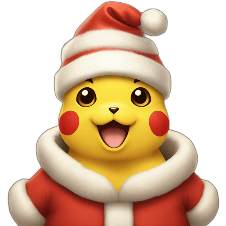 pikachu santa emoji