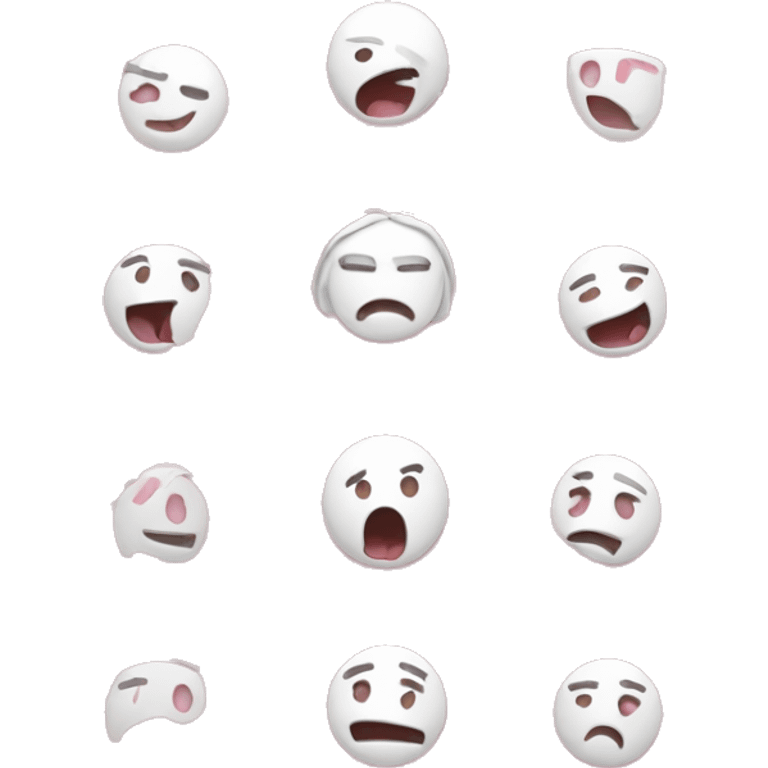 Emoji de audífonos blancos con cintas de moño rosa a los lados emoji