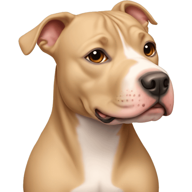 Cute beige pitbull emoji