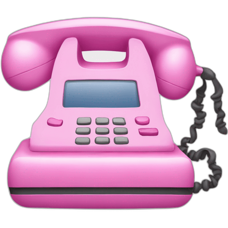 Pink closed flip-phone emoji