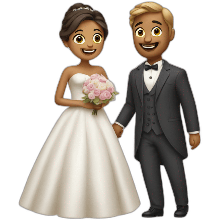 Wedding crazy and romantic emoji