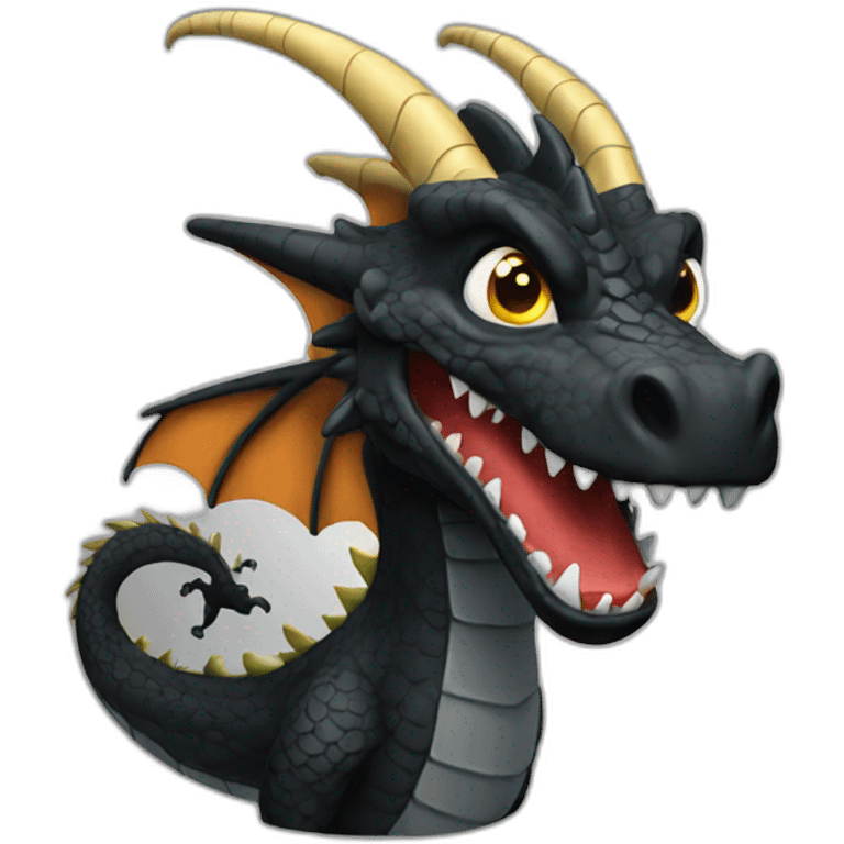 dragon black emoji