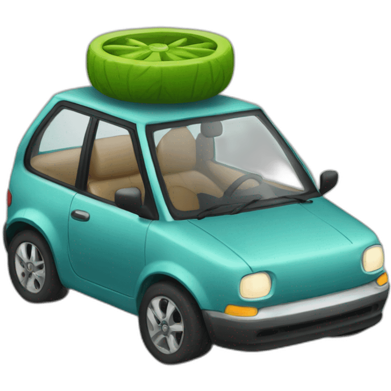 small car big wheels emoji