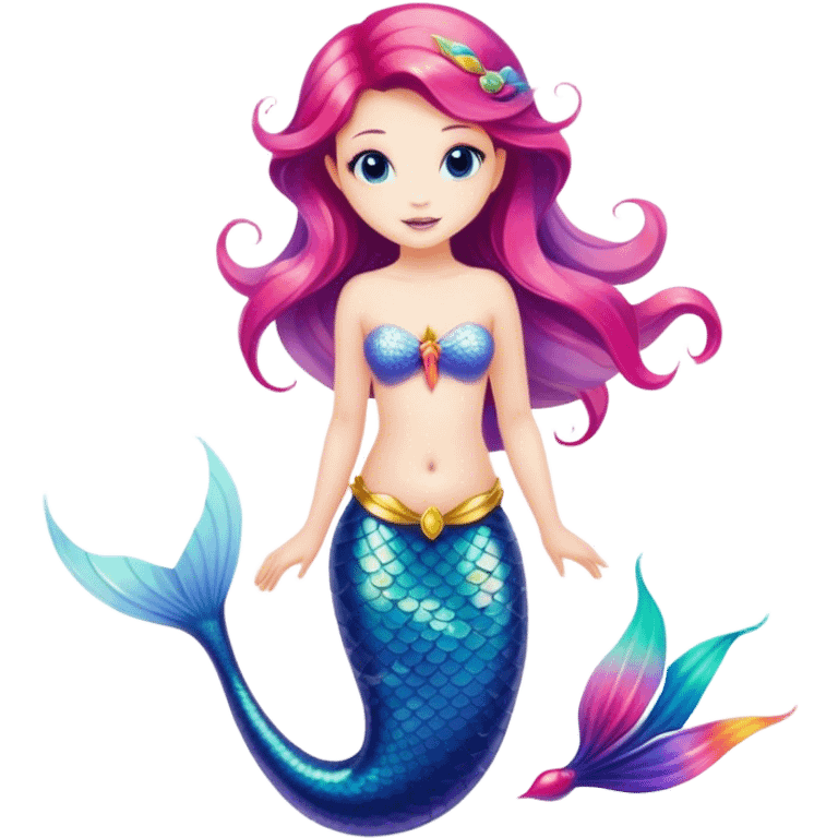 Mermaid fairy colorful tail emoji