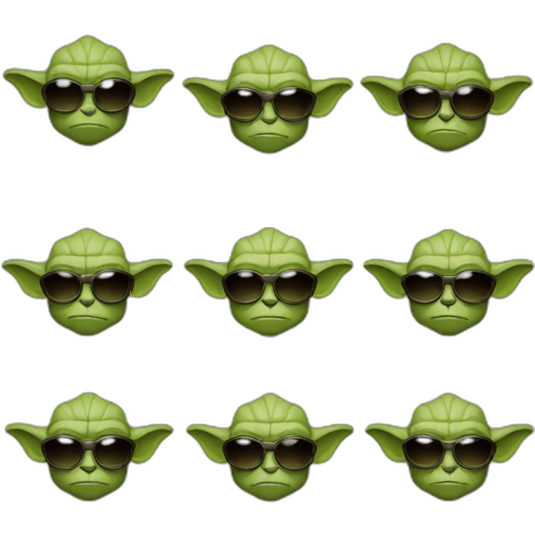 Yoda with sunglasses  emoji