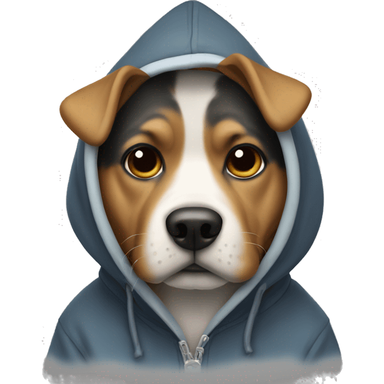 Dog with hoodie emoji