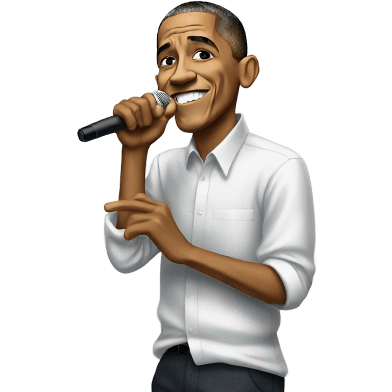 Obama rapping emoji