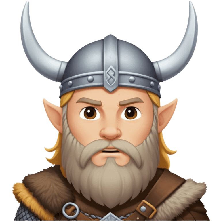 Viking  without beard, clean face, in full height  emoji