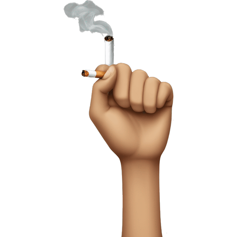 hand with a cigarette emoji