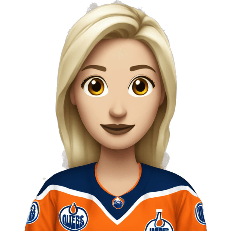 Edmonton oilers nhl female fan emoji