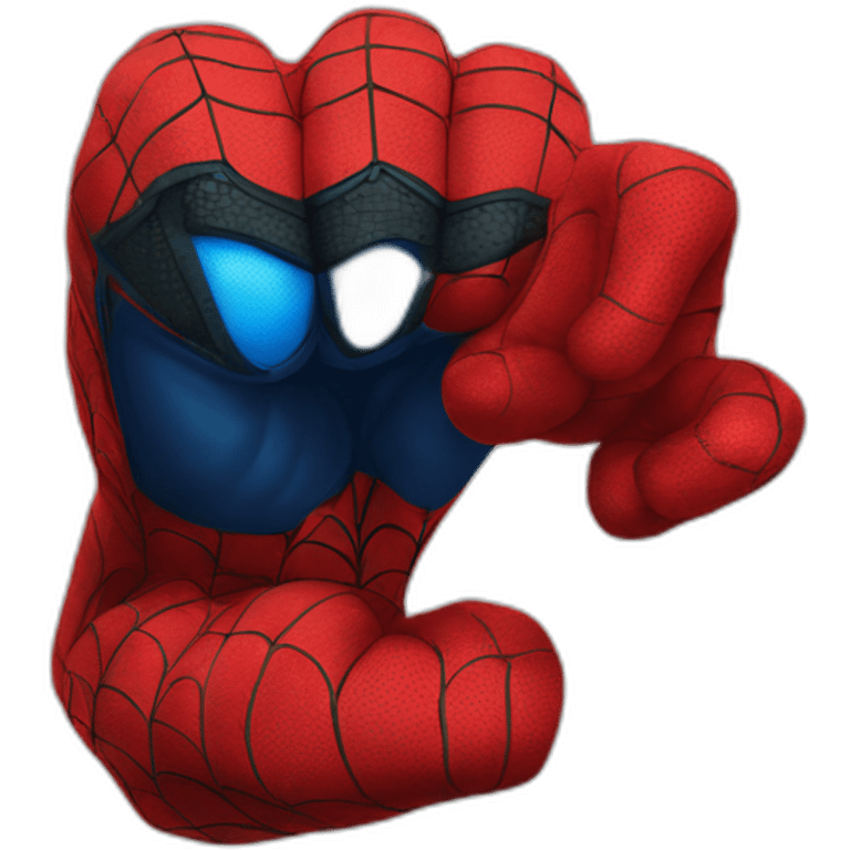 spider-man hand showing biceps emoji