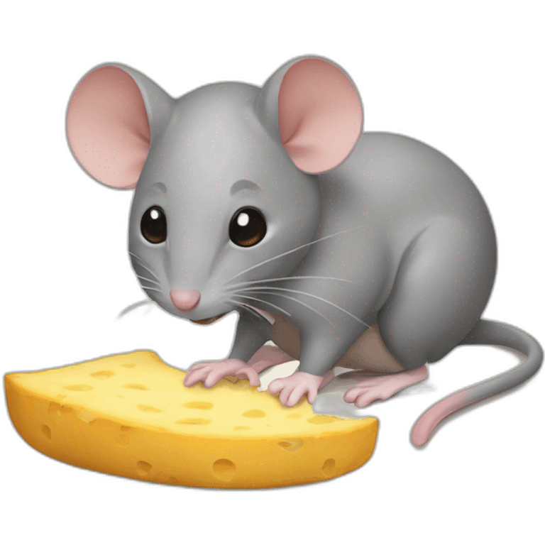 Mouse eat formage emoji