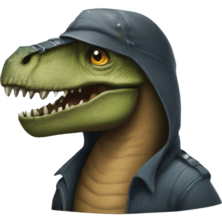 Criminal dinosaur emoji