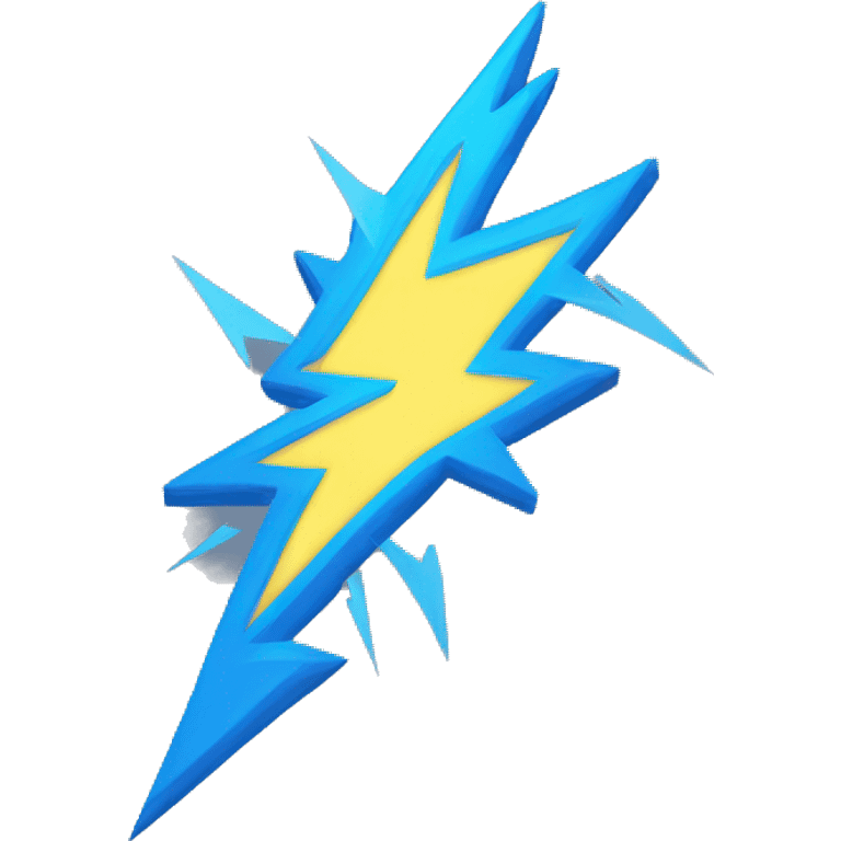 blue lightning, minimalistic, flat, no shading emoji